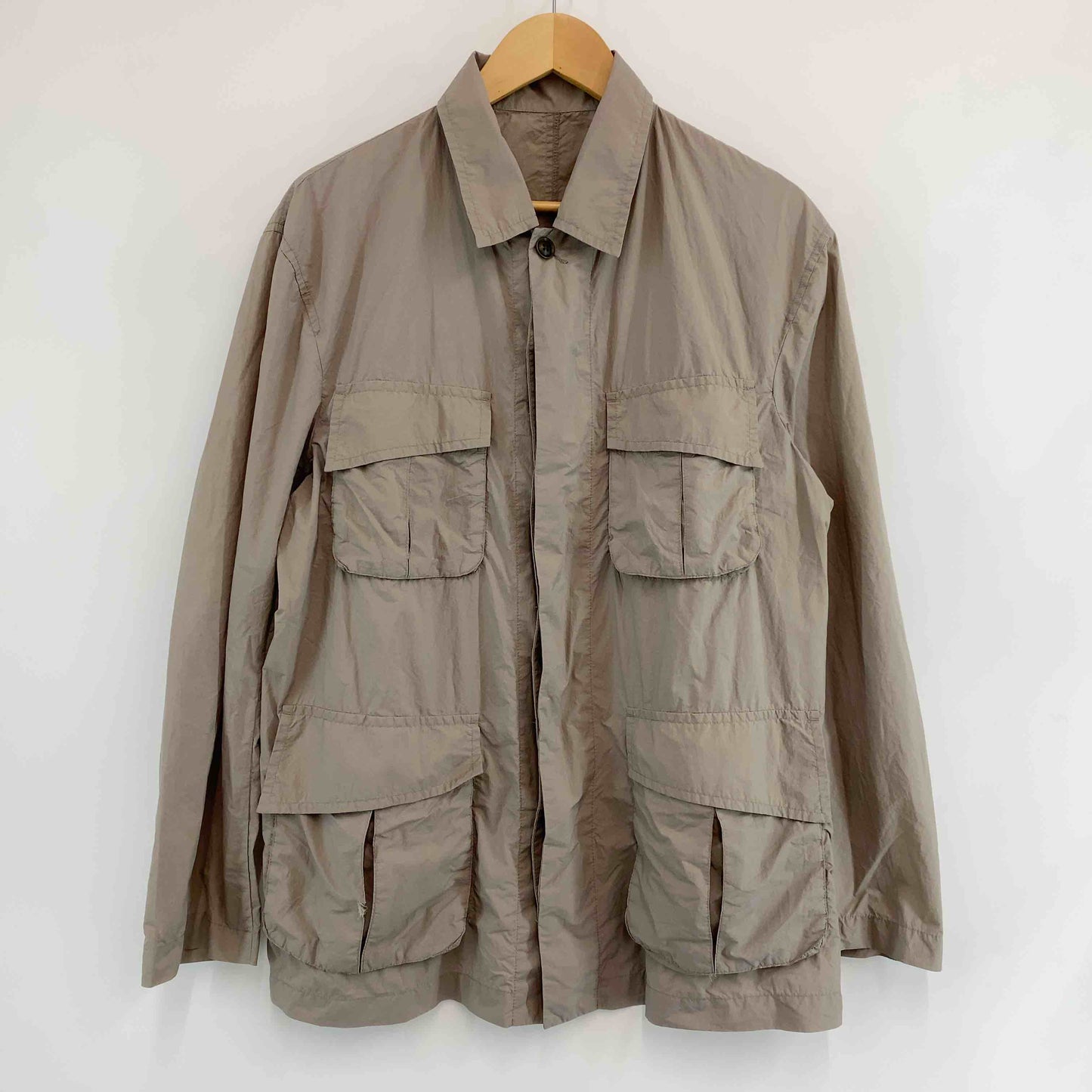 COMME CA ISM コムサイズム メンズ ナイロンジャケット サンドベージュ シャツジャケット