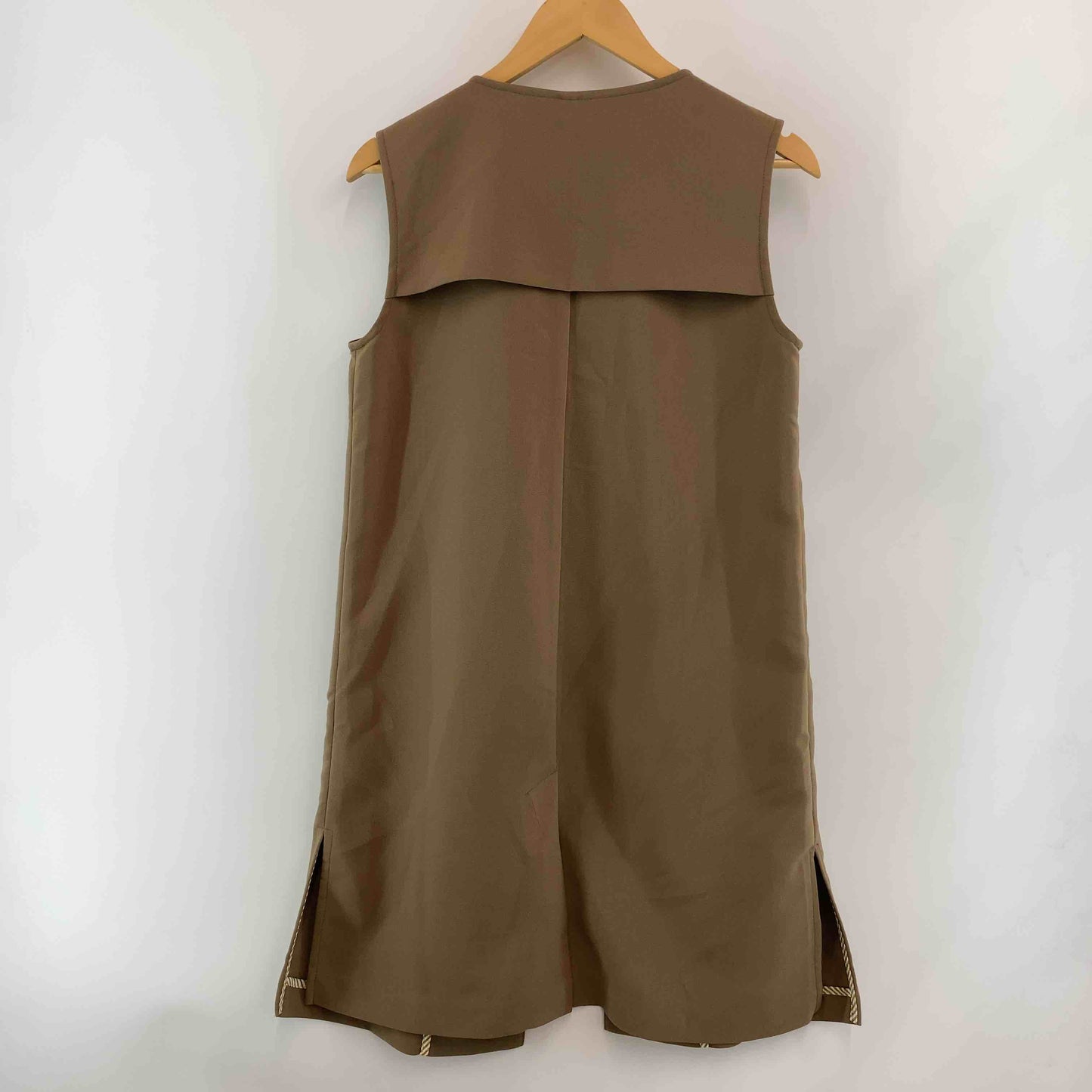 Re:EDIT  リエディ　ベージュ　キャメル　着丈長め　 レディース ベスト/ジレ