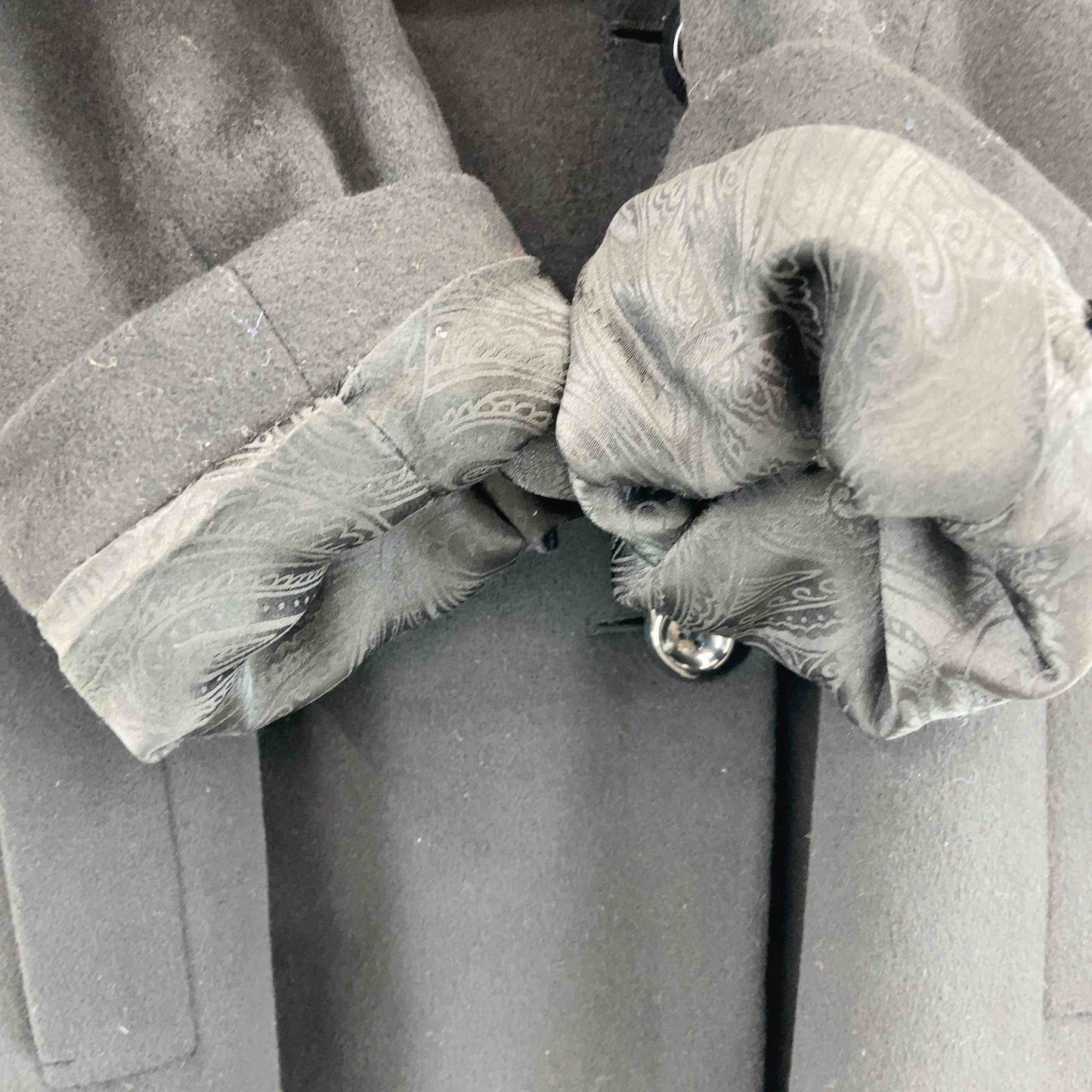 レディース チェスターコート カシミヤ ブラック