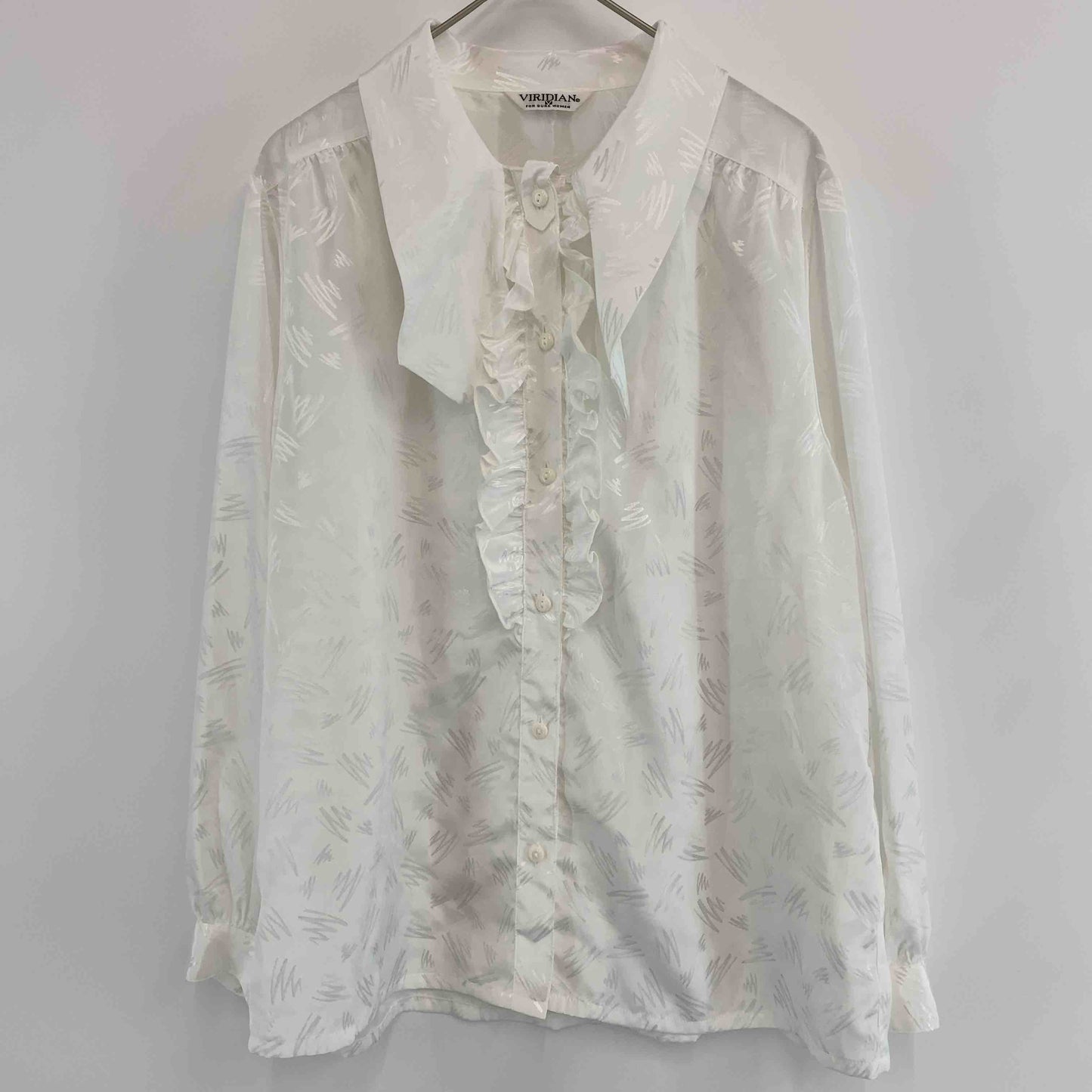 VIRIDIAN  レディース 長袖シャツ/ブラウス ホワイト フリル