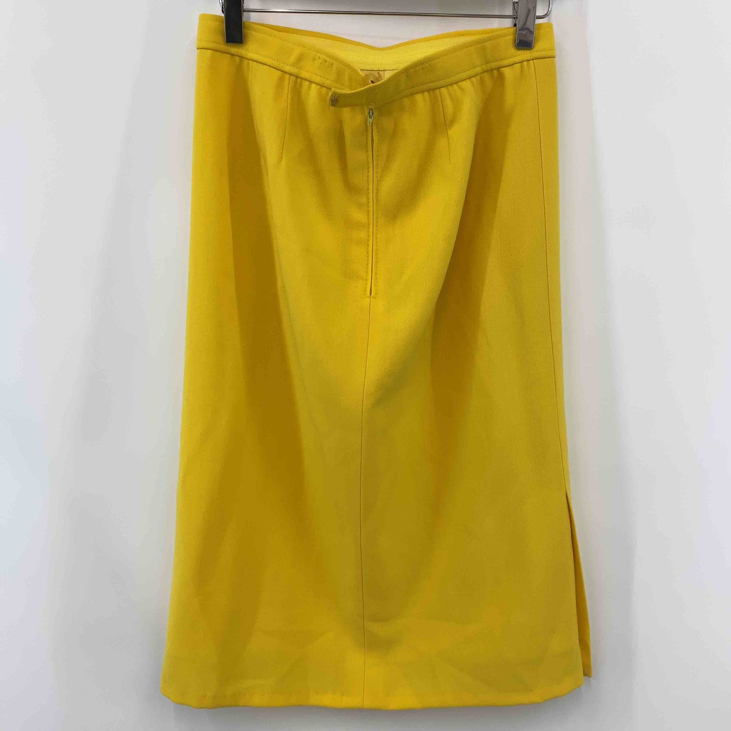 木田 ヴィンテージ  レディース テーラードジャケット スカートスーツ上下 セットアップ 黄色 イエロー カラースーツ