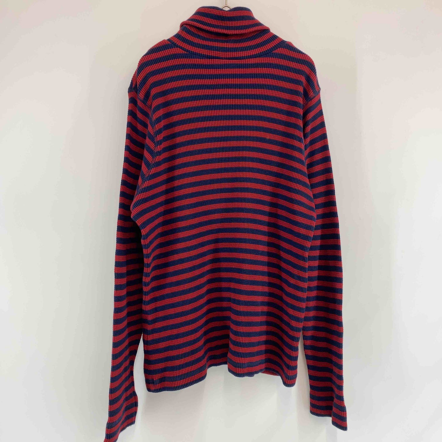 Green Hills グリーンヒルズ メンズ カットソー長袖 USA製 ボーダー タートル レッド×ネイビー