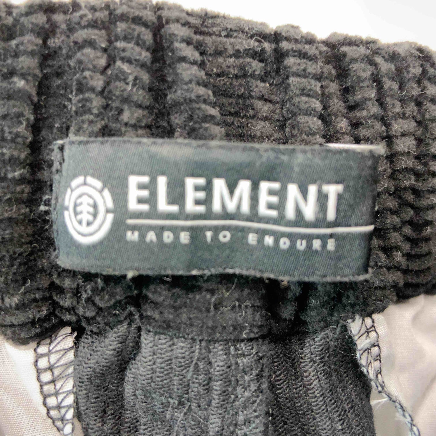 element エレメント 　黒　ブラック　コーデュロイ　メンズ 　パンツ　サイズL