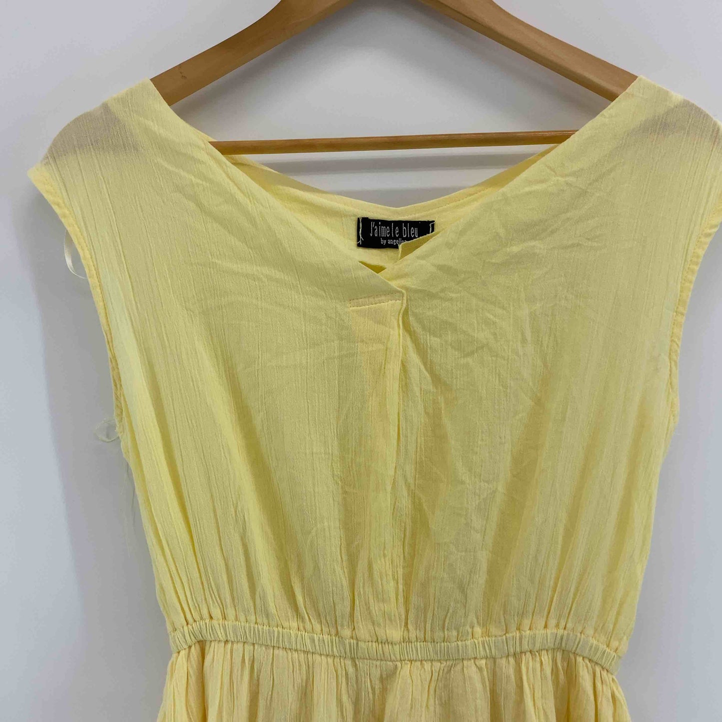 jaI'me le bleu イエロー系 綿100％ レディース ノースリーブワンピースキャミワンピース