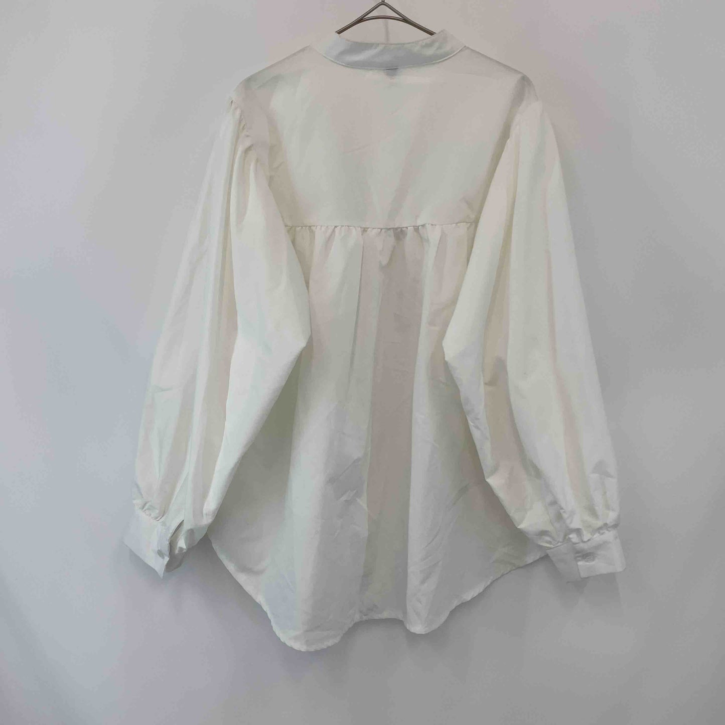 TF008 STUDIO レディース 長袖シャツ/ブラウス 白 バンドカラー