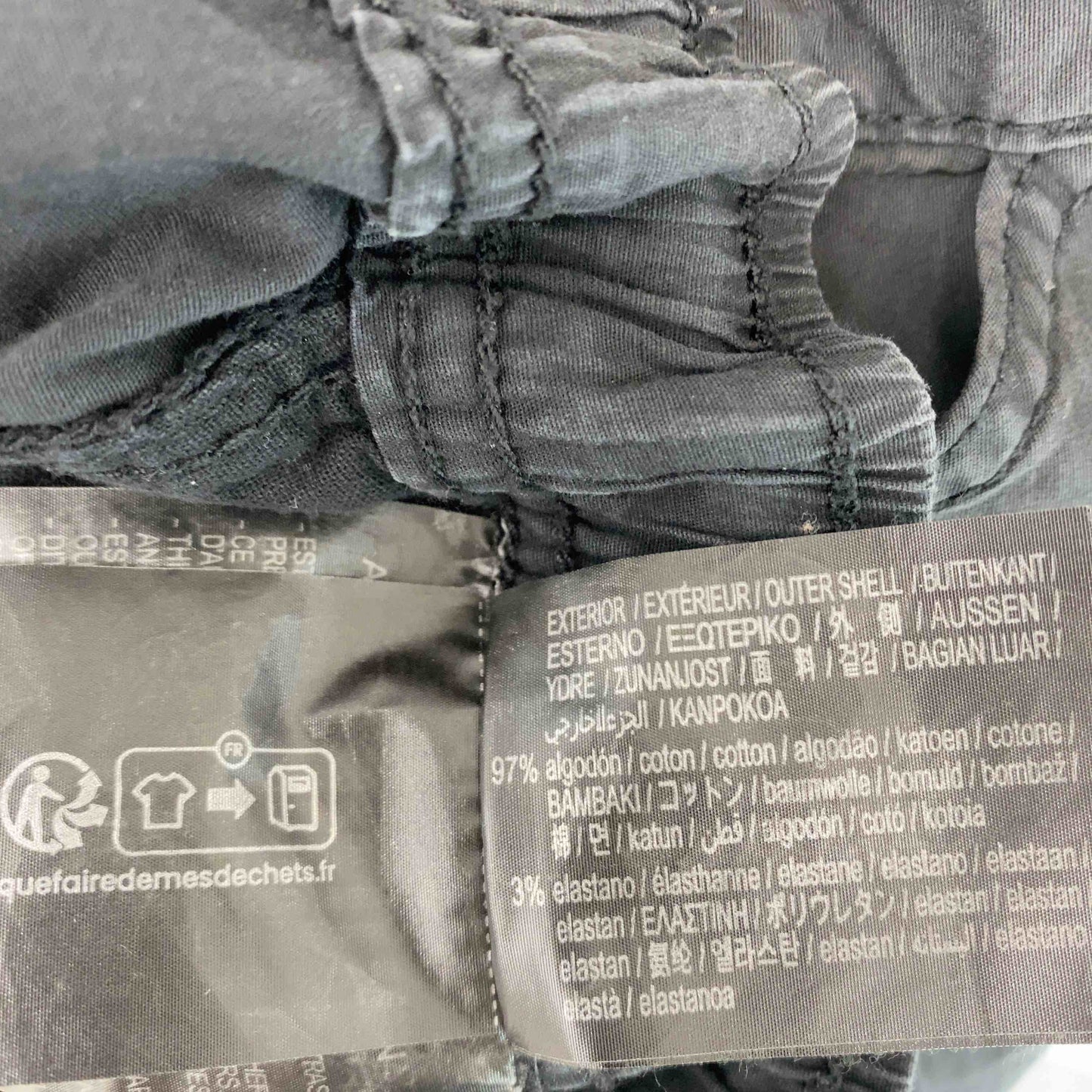 ZARA ザラ レディース ワークパンツカーゴパンツ ブラック ウエストゴム