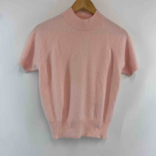 レディース ニット/セーター 半袖 モヘア調 ピンク