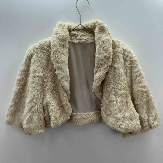 alphabet's alphabet アルファベッツ アルファベット レディース カーディガン 総裏 ボア ボレロ オフホワイト ポリエステル100％