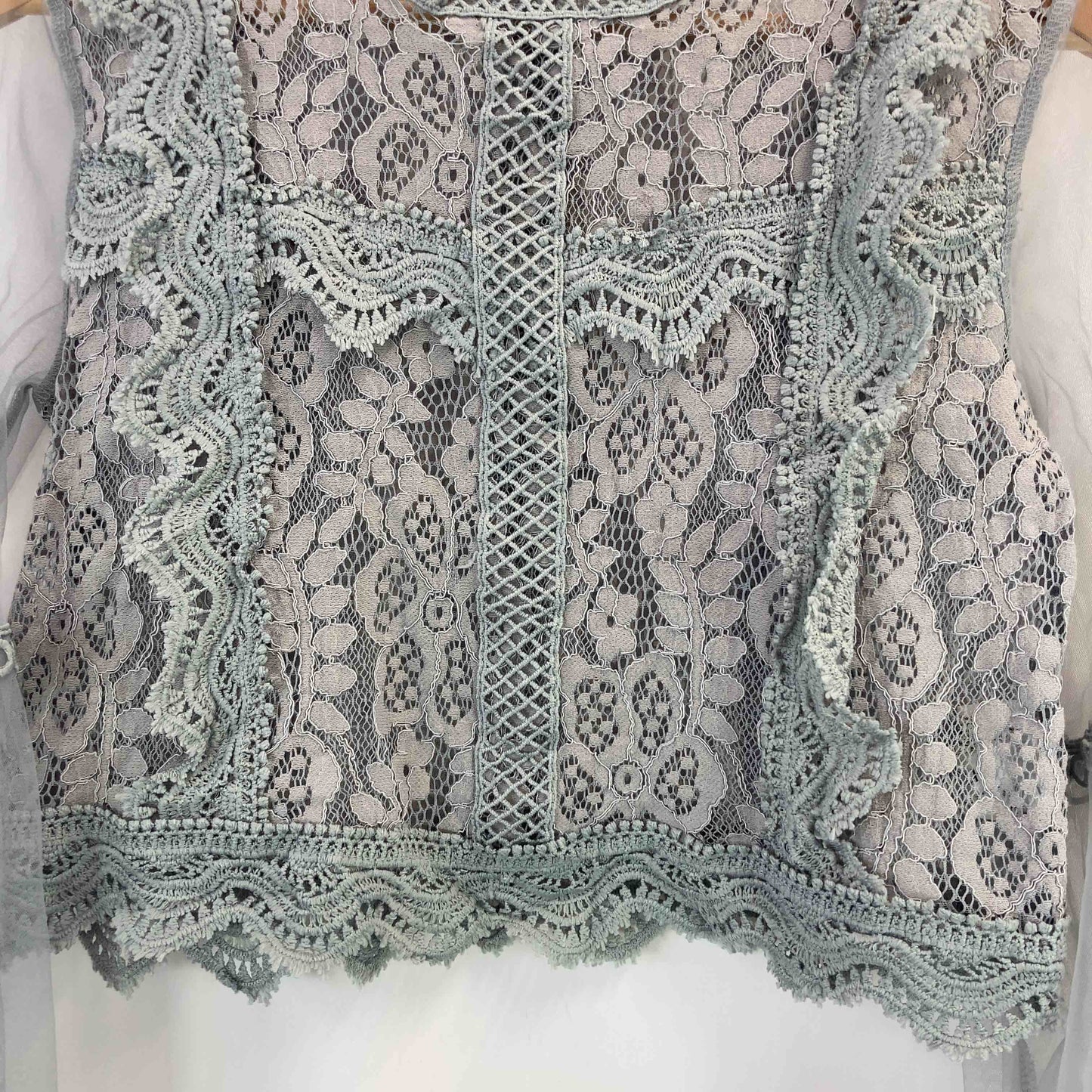 fifth フィフス レディース 長袖シャツ/ブラウス グレイ レース柄 tk