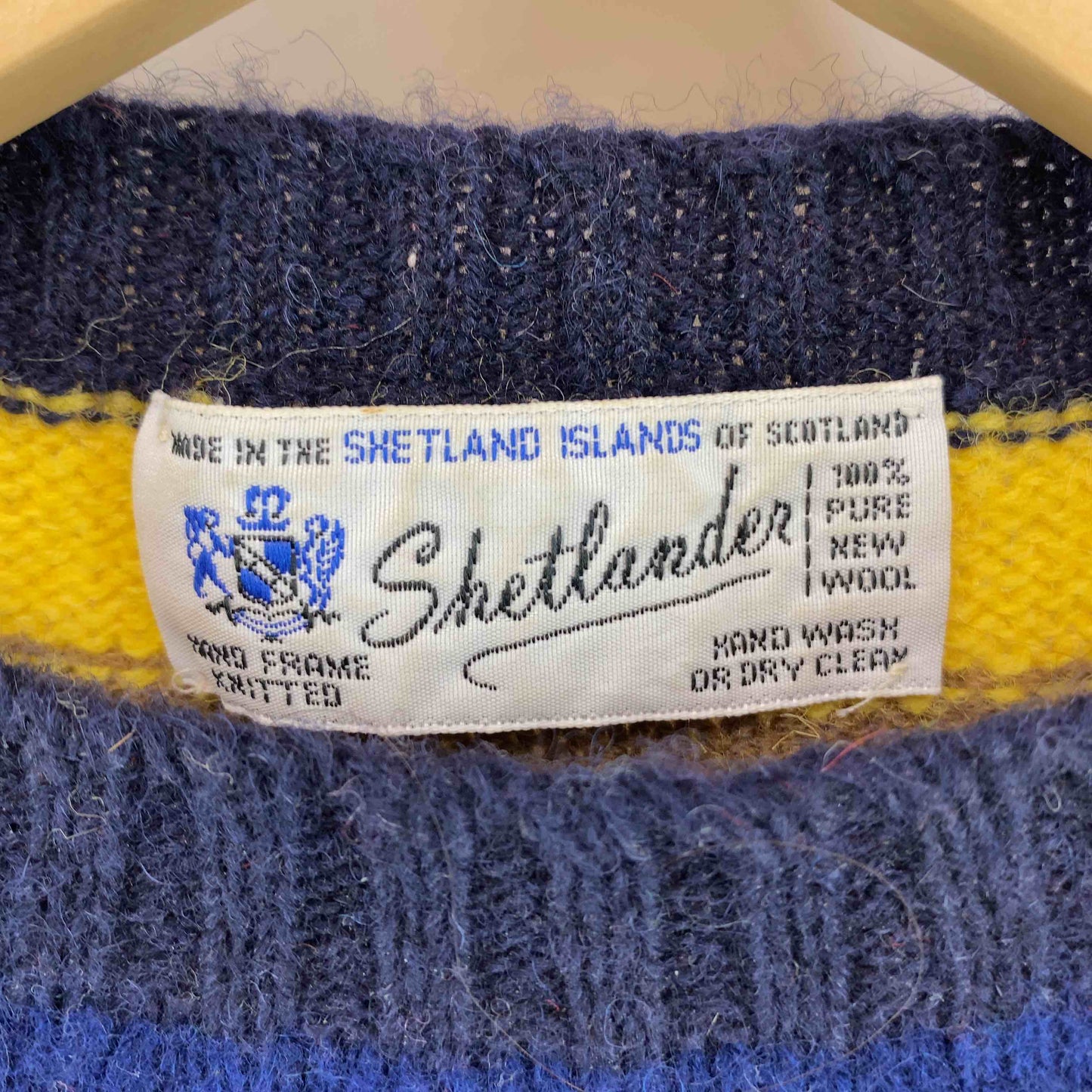 Shetlander シェットランダー レディース ベスト/ジレ ニットベスト ボーダー柄 re