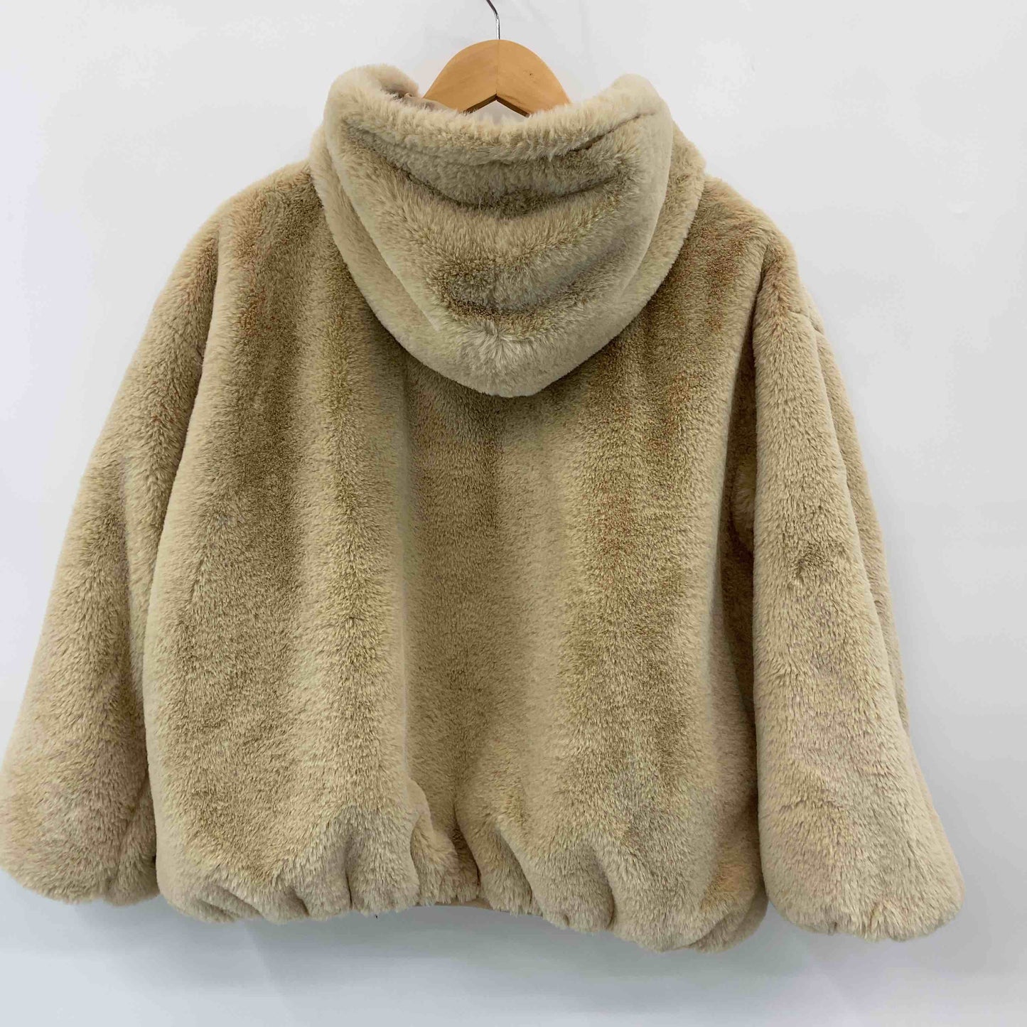 BEGUM ベグム レディース ブルゾン ファージャケット リバーシブル パーカー ベージュ