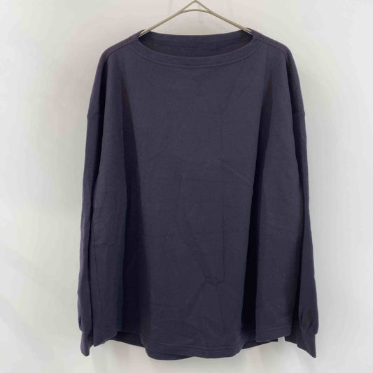 群言堂 レディース 長袖カットソー　毛100％　ボートネック　紫