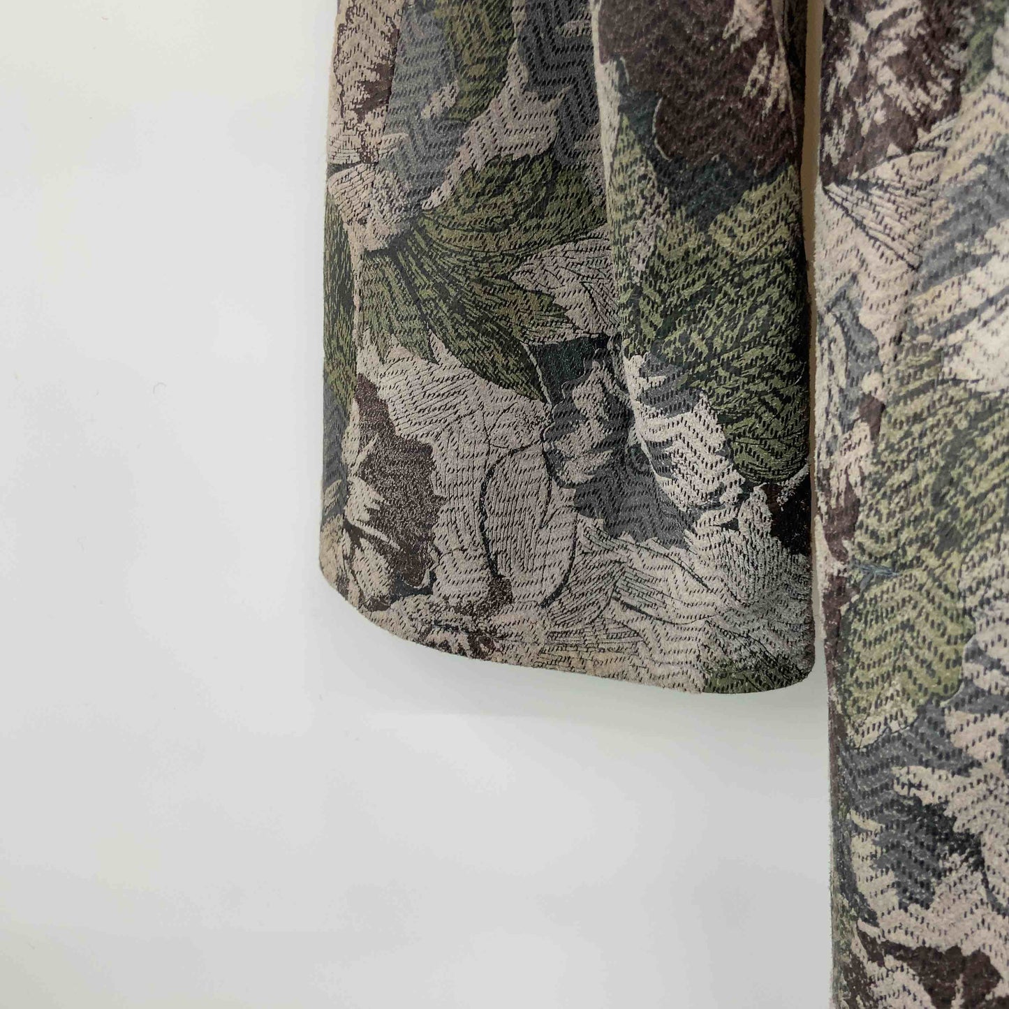 レディース レザージャケット 花柄 ロングコート ダブルボタン