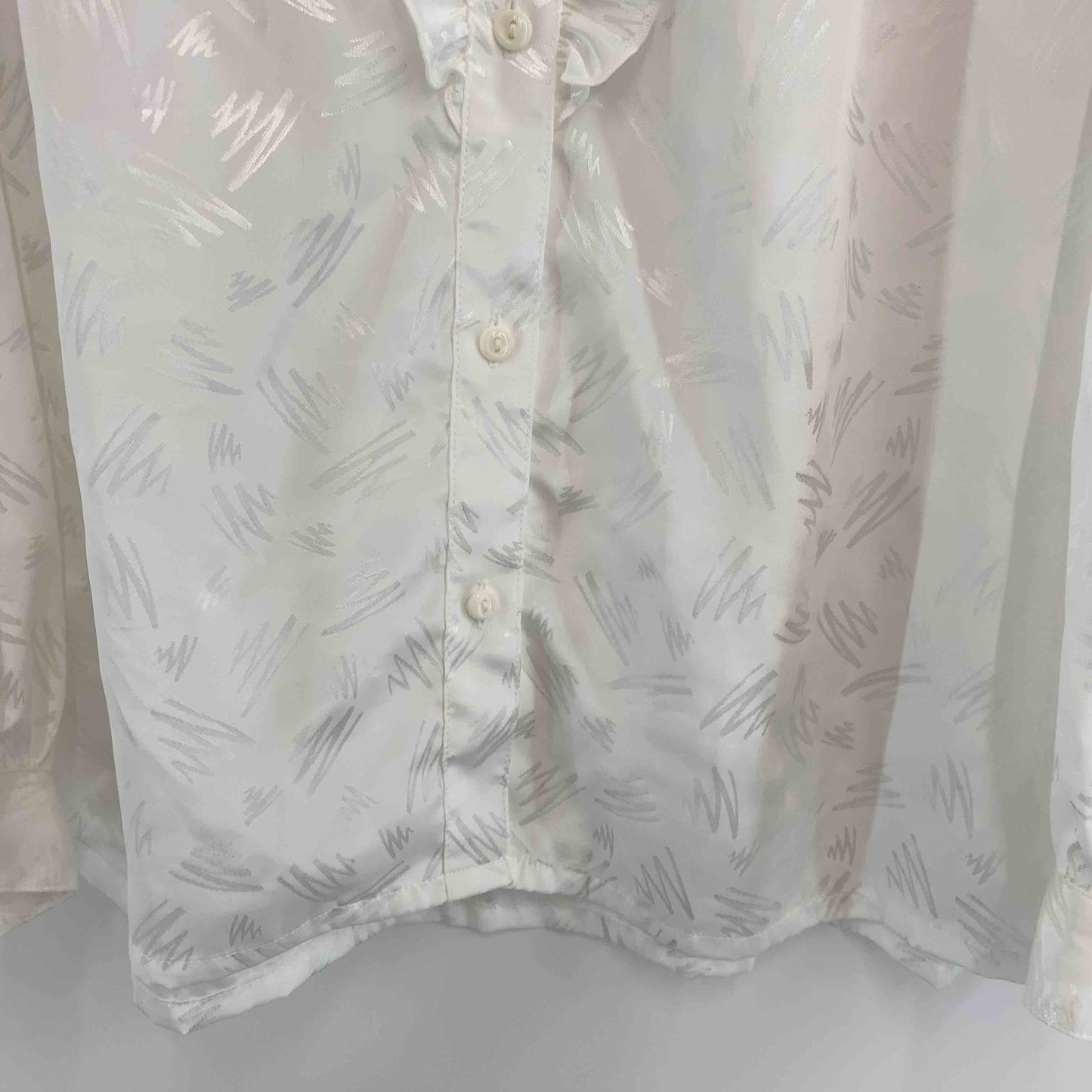 VIRIDIAN  レディース 長袖シャツ/ブラウス ホワイト フリル