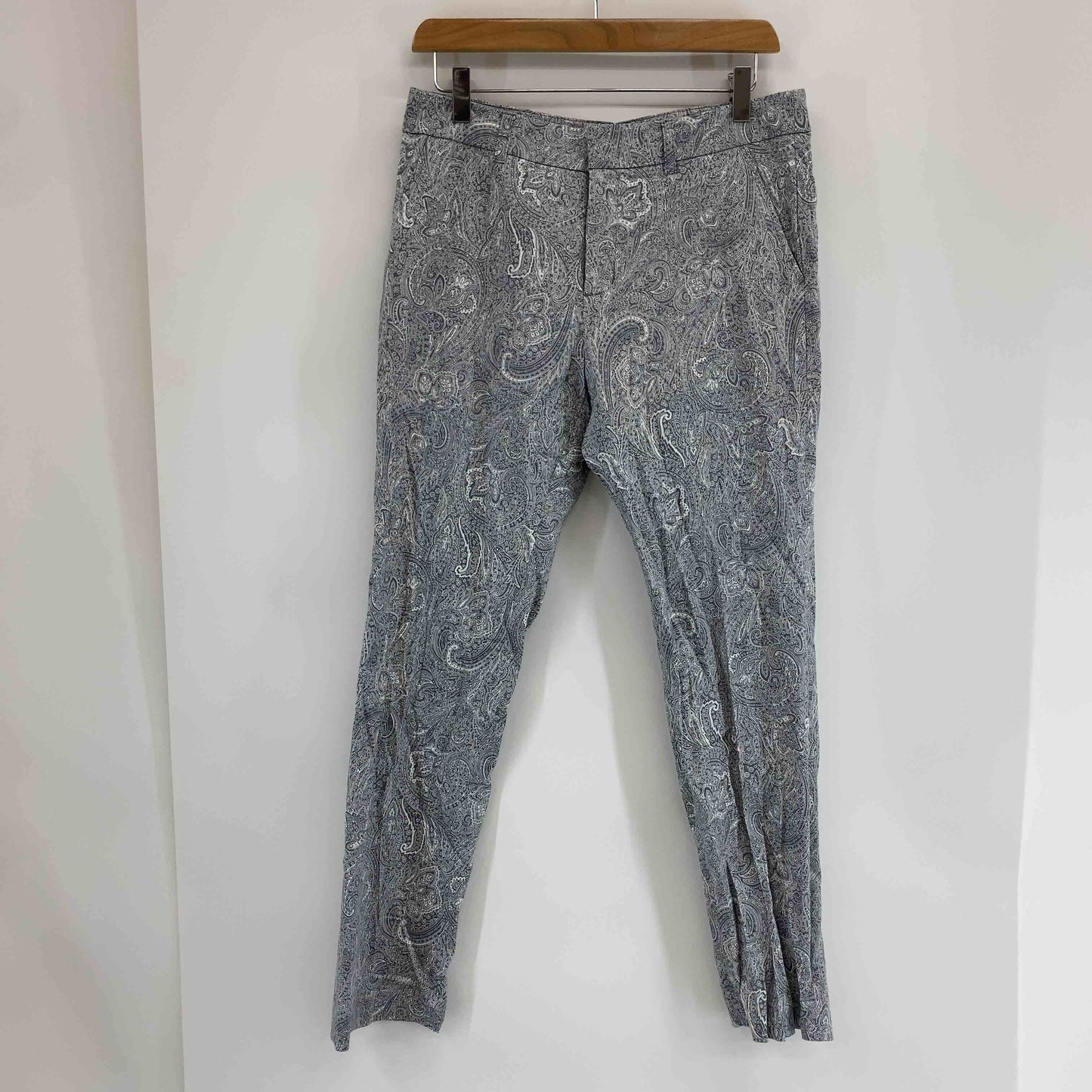 RYURYU リュリュ レディース カジュアルパンツ ペイズリー柄 グレー系
