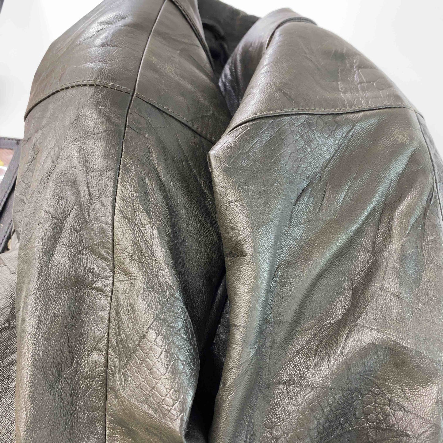 Fur・Griser レザージャケット  メンズ ブラック