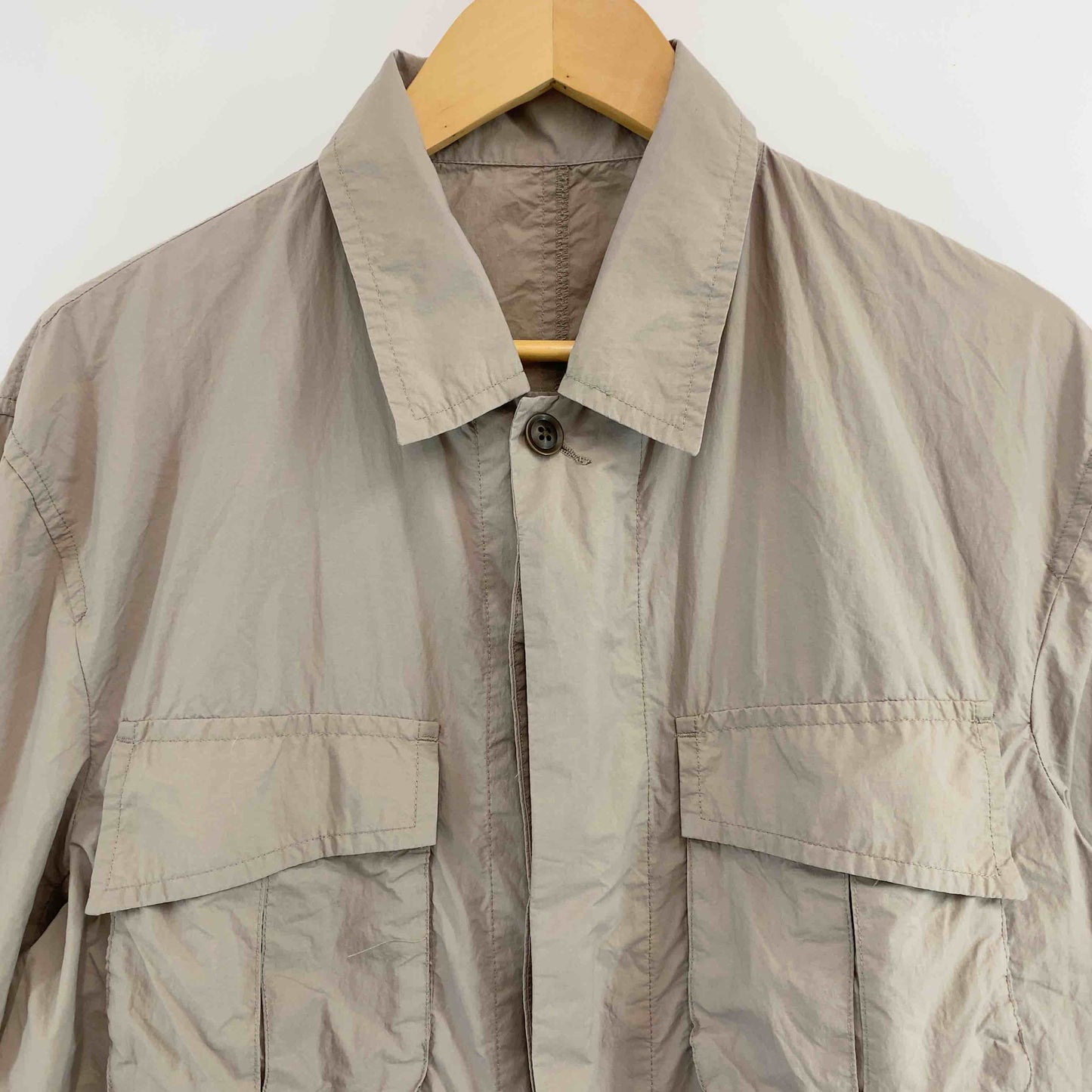 COMME CA ISM コムサイズム メンズ ナイロンジャケット サンドベージュ シャツジャケット