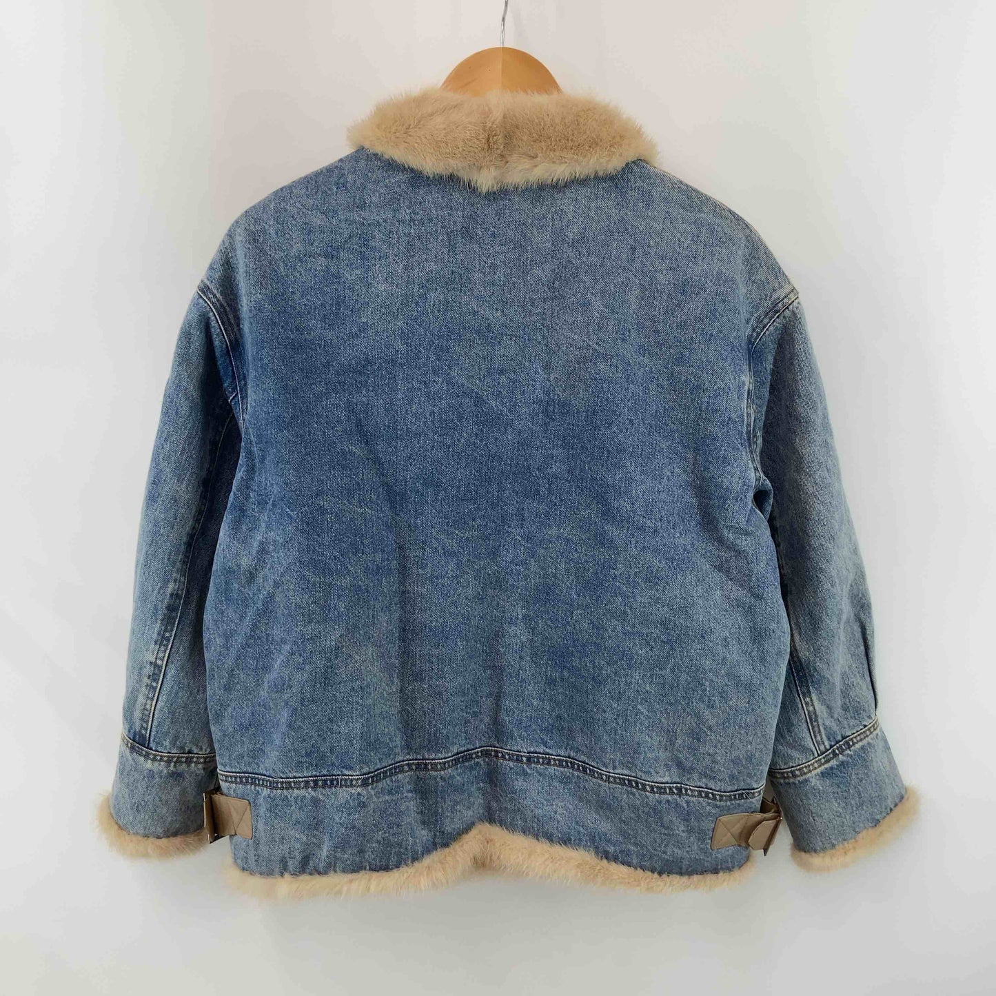 レディース ブルゾン デニム ファー付き