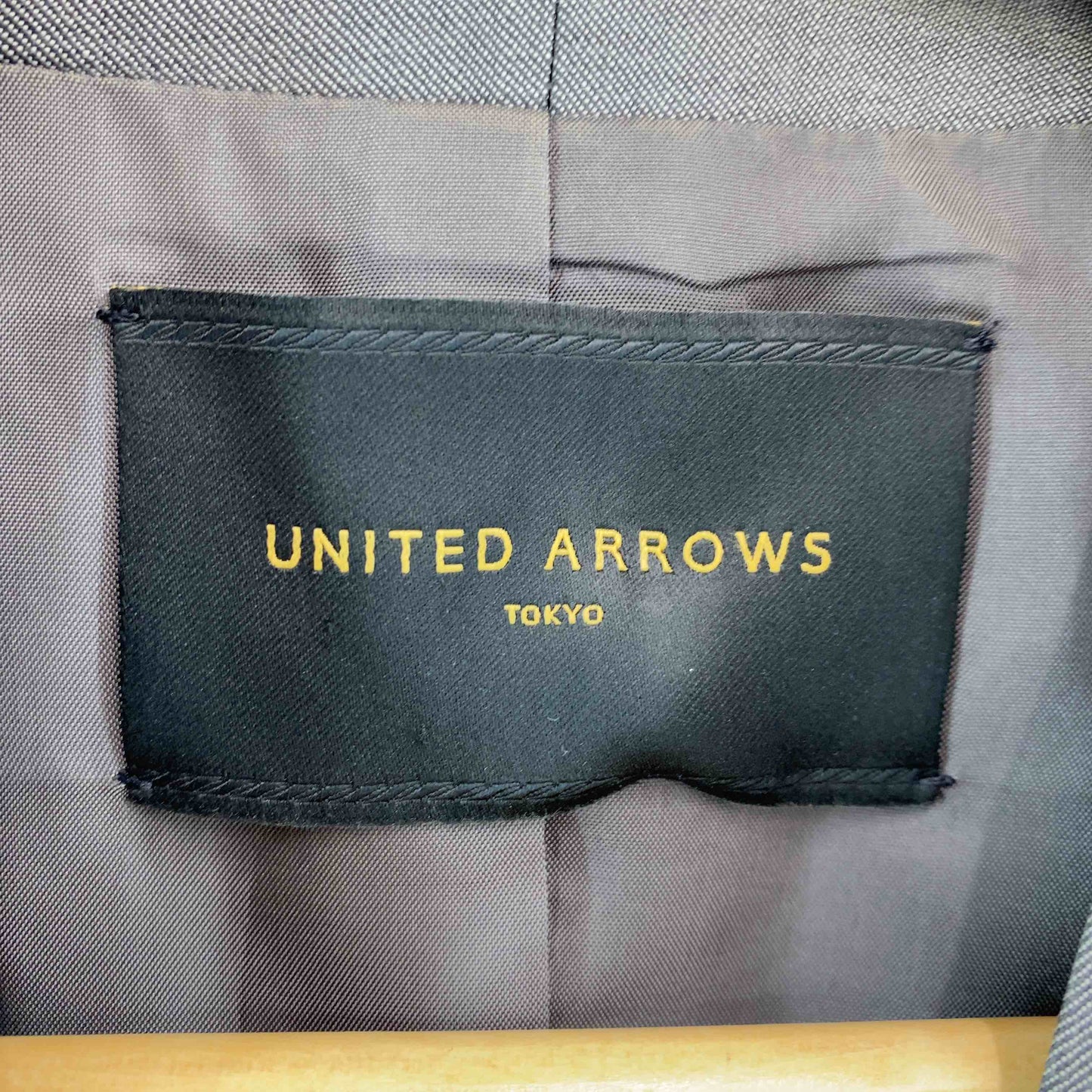 UNITED ARROWS ユナイテッドアローズ レディース ノーカラージャケット グレー ウール