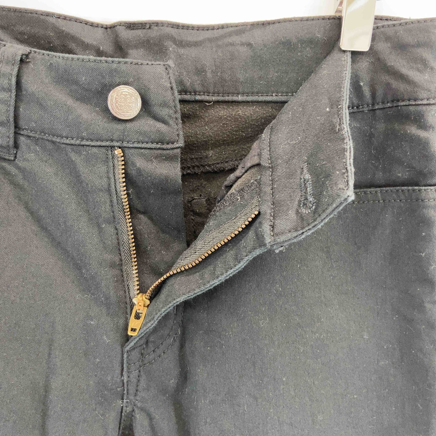 レディース カジュアルパンツ 黒 ストレッチ