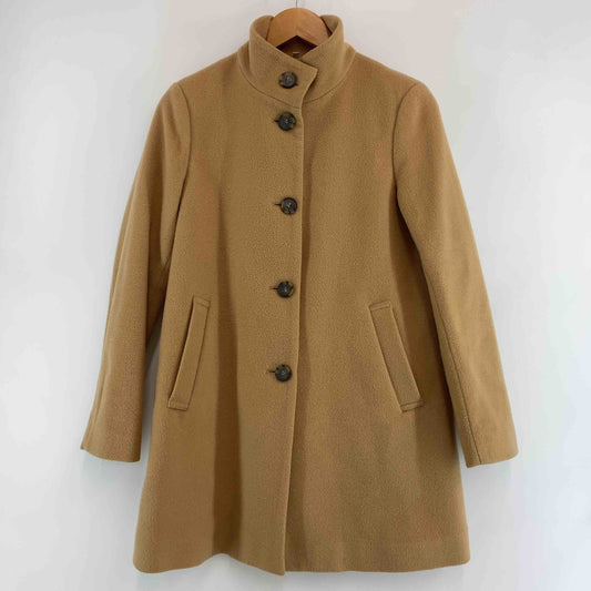 無印良品 ムジルシリョウヒン レディース ステンカラーコート　スタンドカラー　ウール混　キャメル