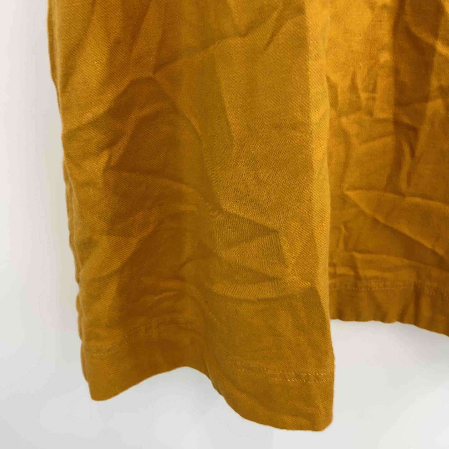 UNIQLO ユニクロ レディース ノースリーブワンピース マスタードイエロー 麻混