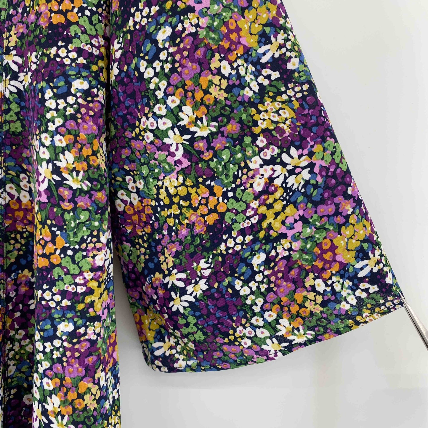 FREAK’S STORE フリークスストア　マルチカラー　花柄　裏地無し　カラーレス　前面ボタン　 レディース 長袖ワンピース