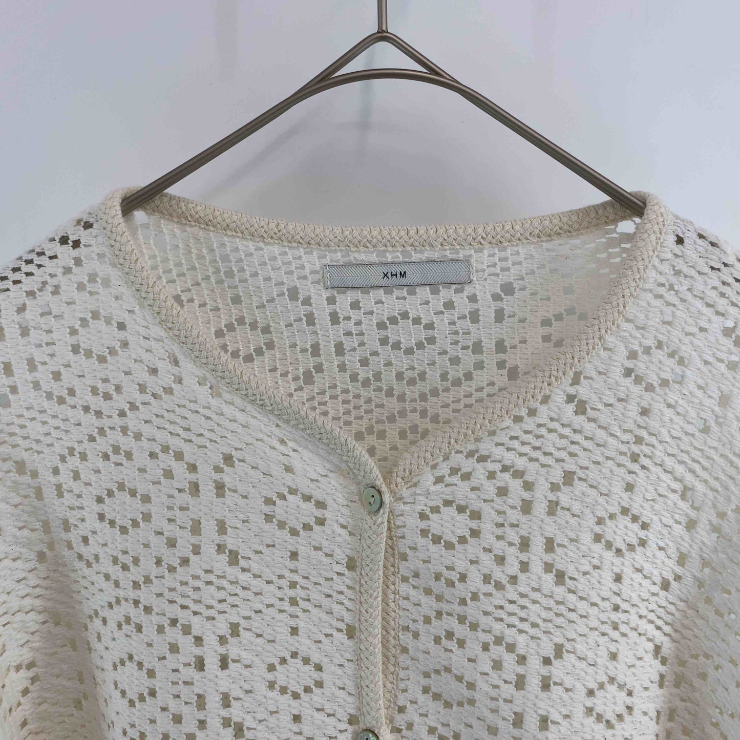 ノーブランド  ホワイト レース サマーカーディガン レディース カーディガン