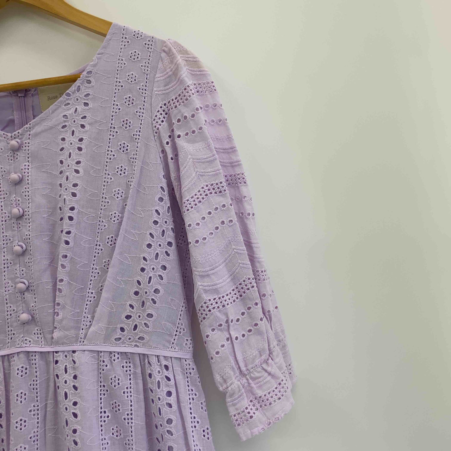 Rose　Tiara レディース 半袖ワンピース　パープル　花柄