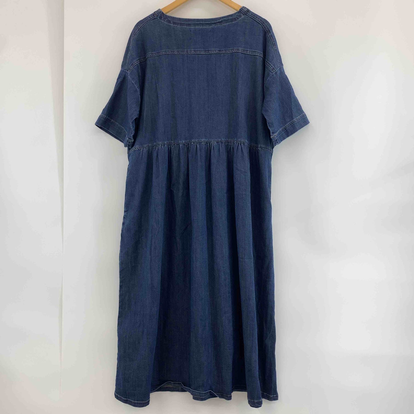 n'Or LABEL ノアールレーベル デニムワンピース 無地 シンプル レディース 半袖ワンピース