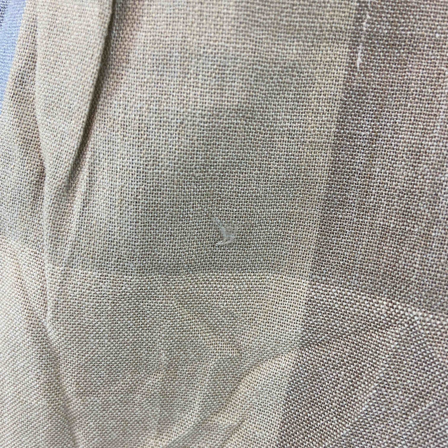 GOOUCH グーチ メンズ 半袖シャツ　シルク・リネン混　チェック　ボタンダウン　ブルー