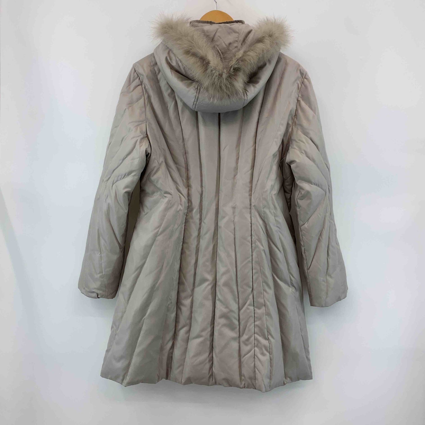 LoCorno レディース ダウンジャケット ライトグレー フード取り外し可