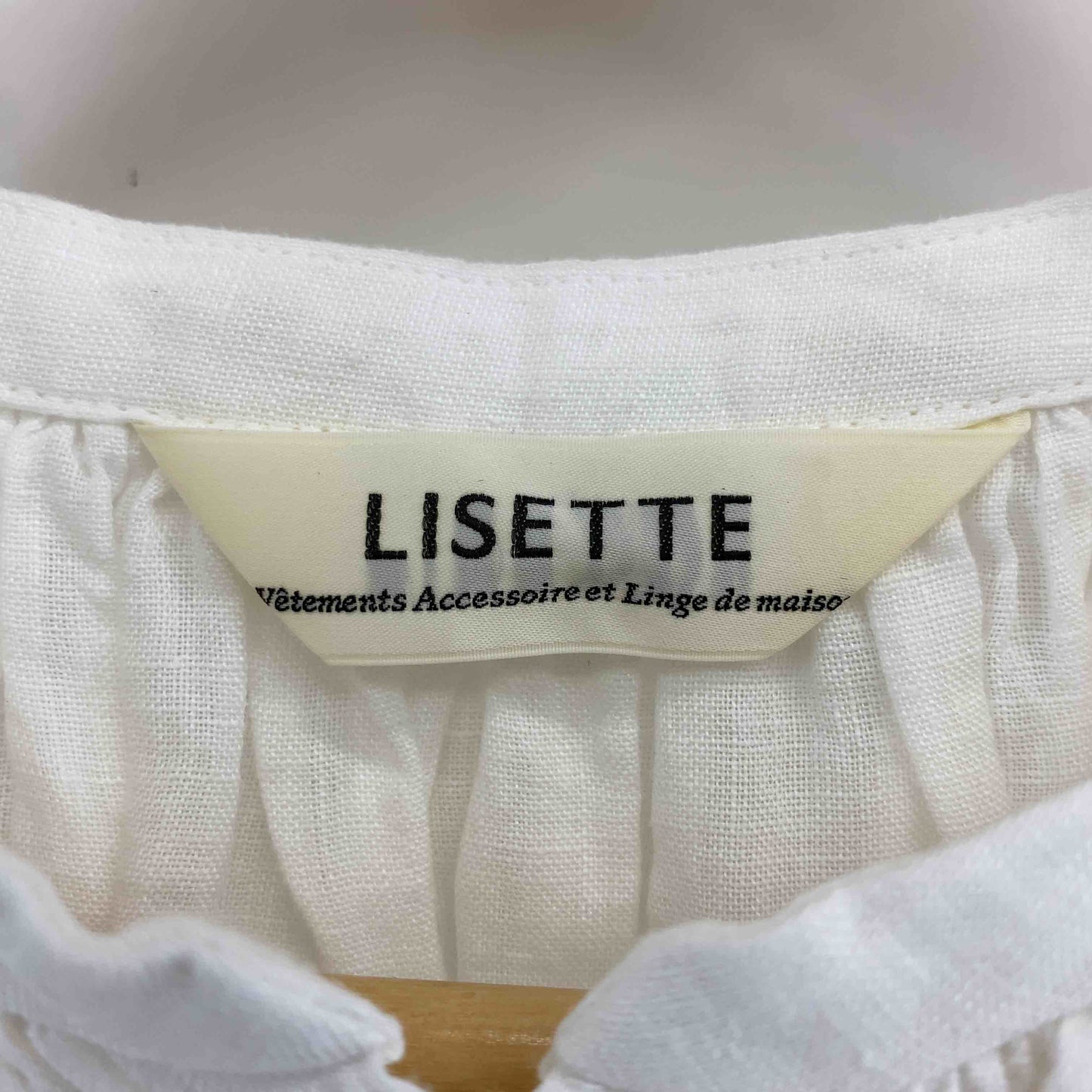 Lisette リゼッタ レディース 半袖シャツ/ブラウス ノーカラーシャツ ホワイト