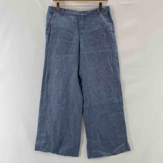 23区 ニジュウサンク レディース カジュアルパンツ 麻100% 水色