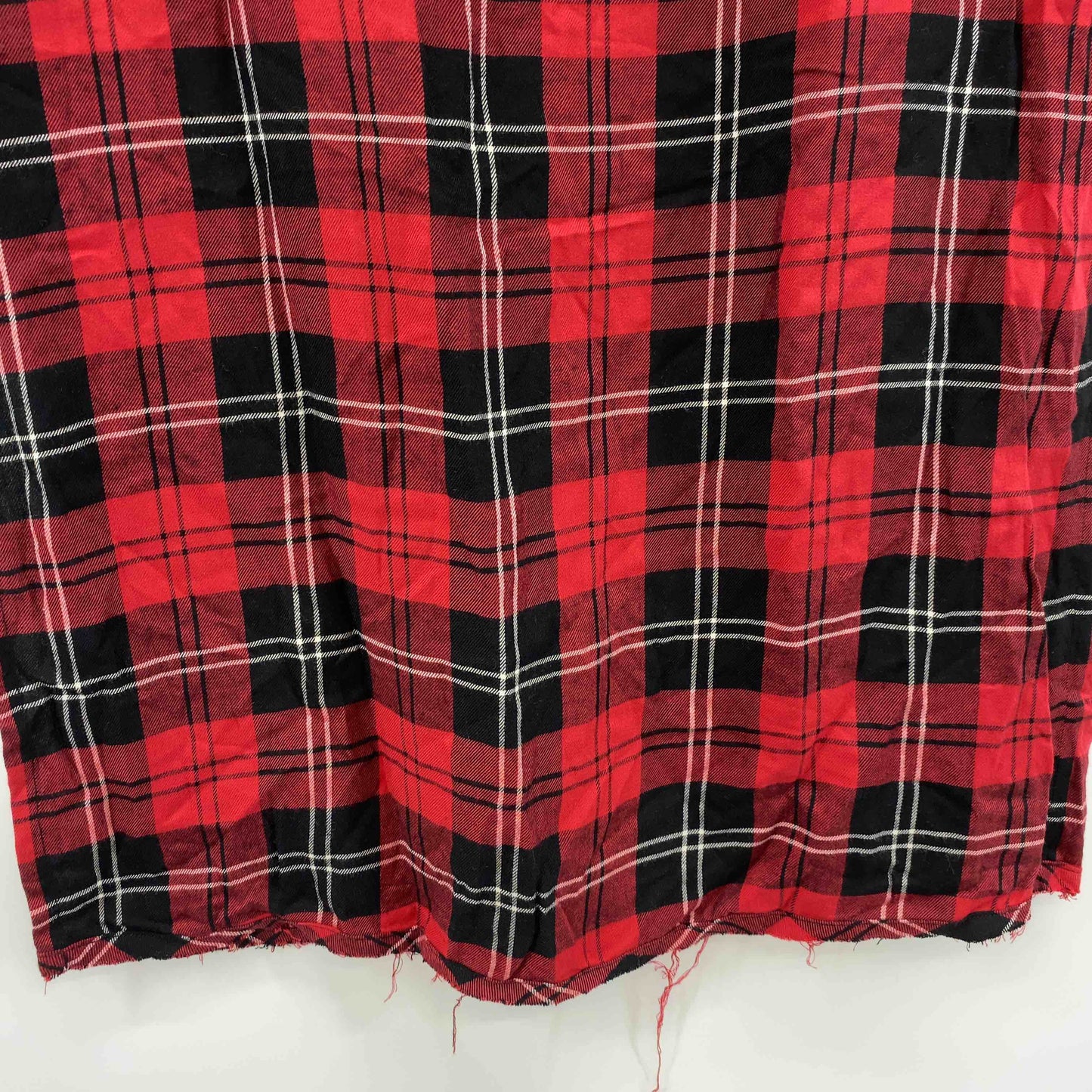 ZARA ザラ レディース 半袖ワンピース　ロング丈　タータンチェック　赤