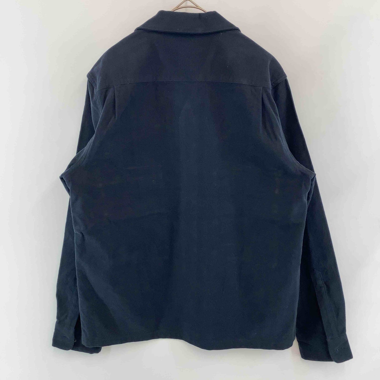 FOB FACTORY エフオービーファクトリー メンズ シャツジャケット ネイビー ネル オープンカラー