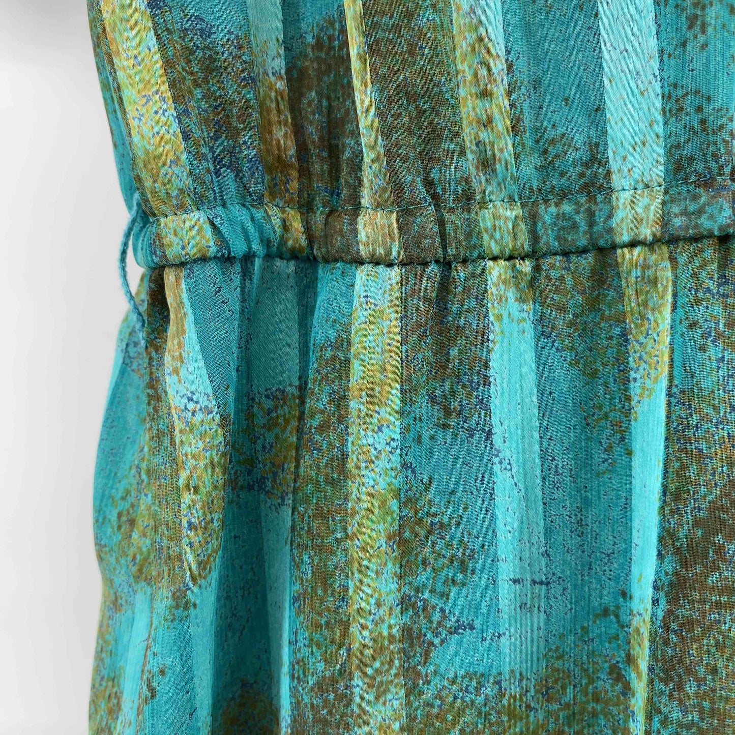 東京スタイル　ビンテージ　昭和レトロ　グリーン　ストライプ　その他  レディース 半袖ワンピースとブラウスのセットアップ