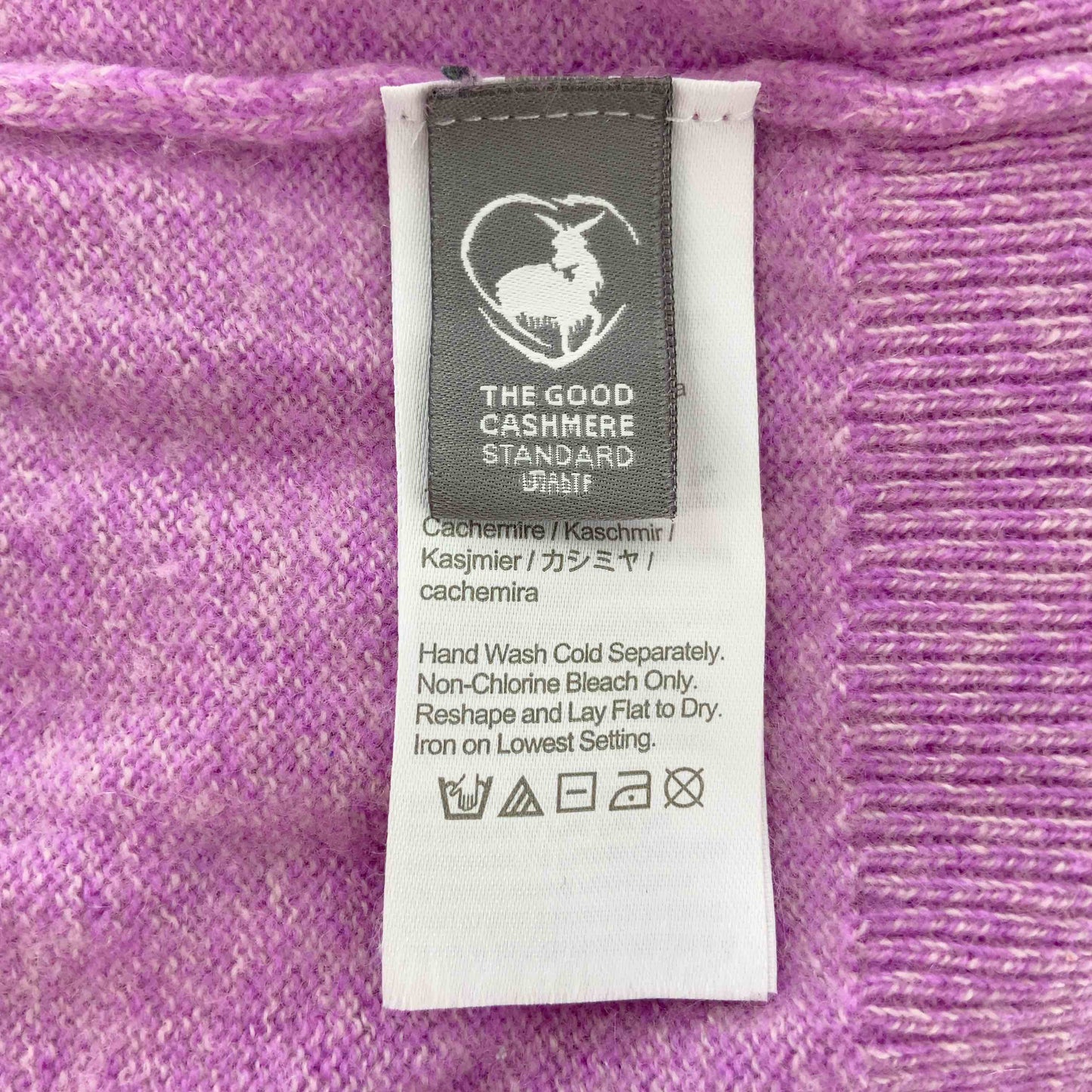 レディース 長袖　ニット　セーター　カシミア100％　紫