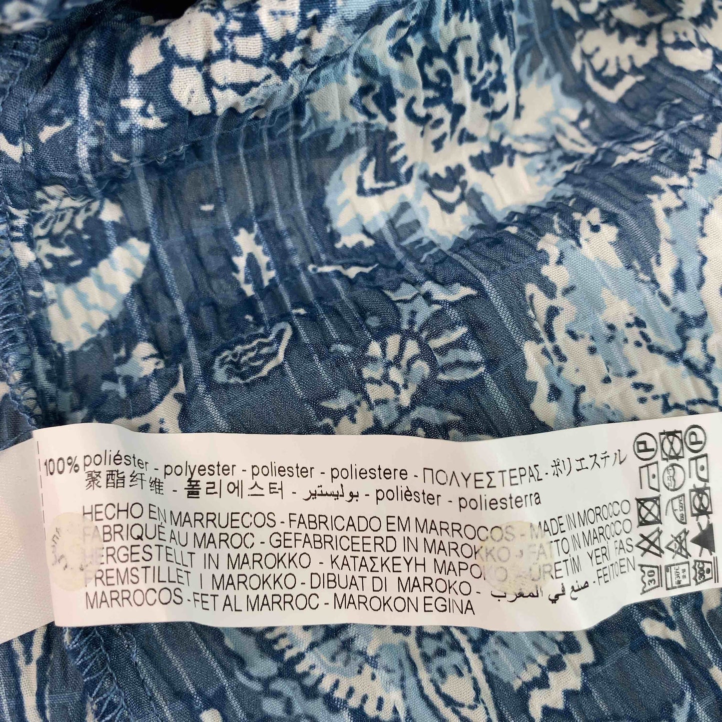 ZARA ザラ レディース 半袖シャツ/ブラウス 開襟シャツ 花柄 ブルー