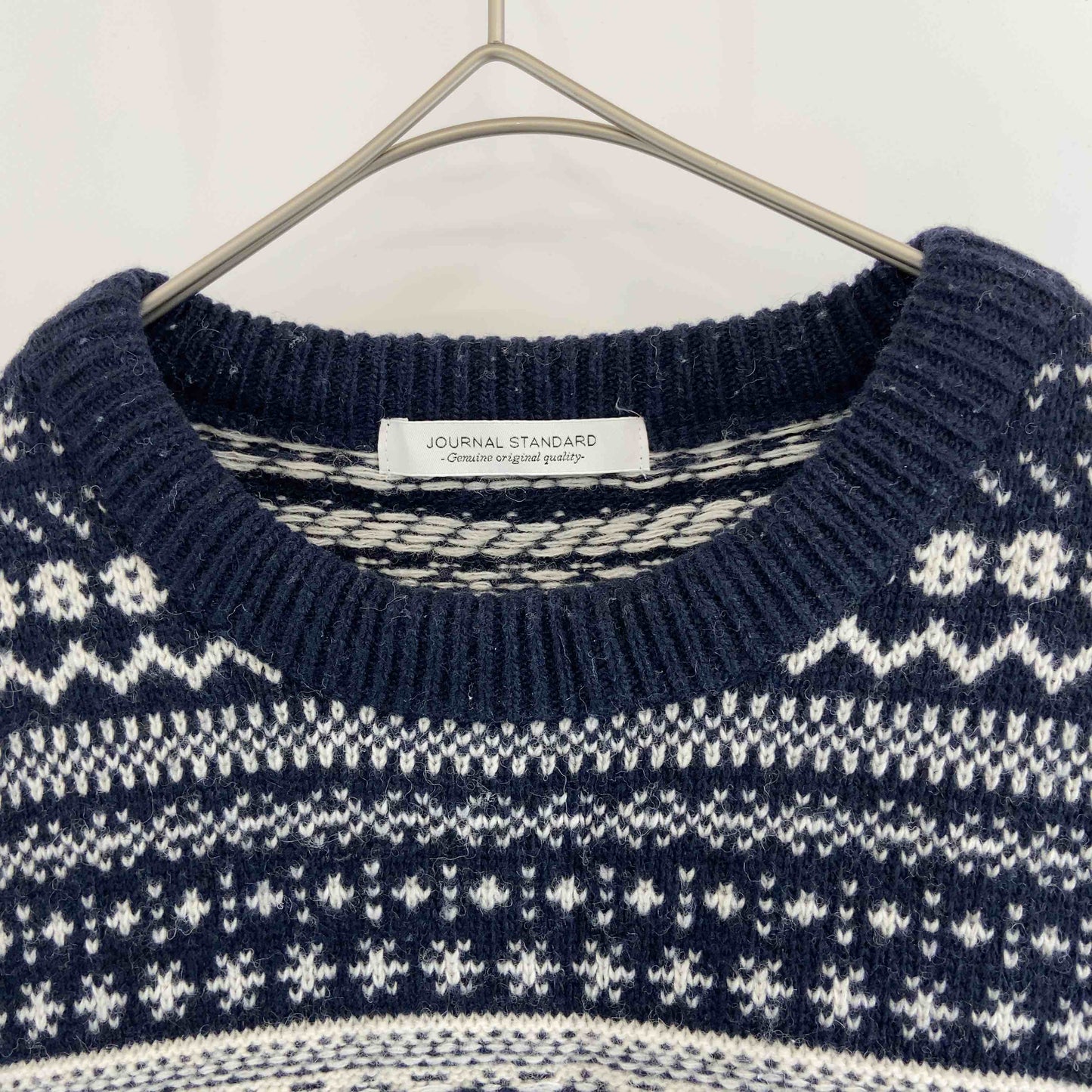 JOURNAL STANDARD ジャーナルスタンダード メンズ ニット/セーター ノルディック柄 ネイビー 紺 ウール混