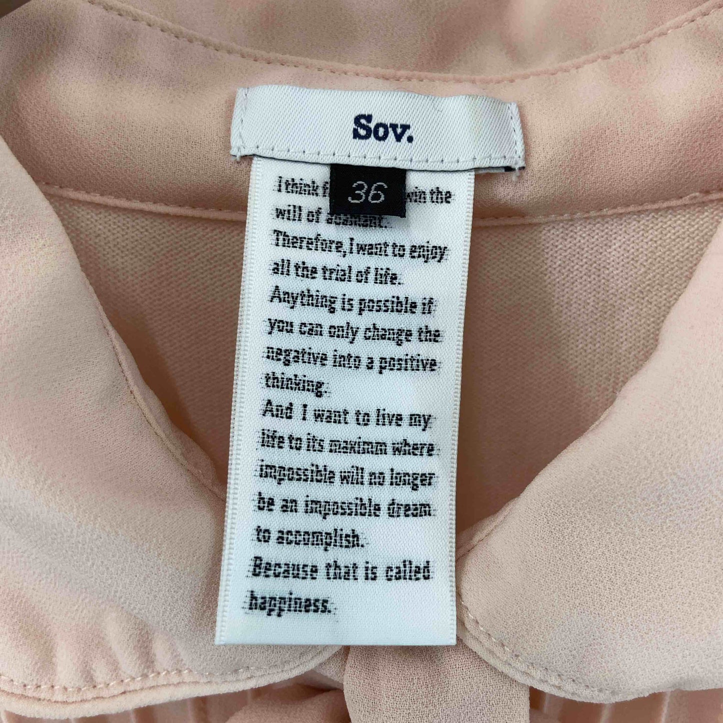 Sov. ソブ レディース 半袖ニット　ブラウス　リボン　フリル　ピンク