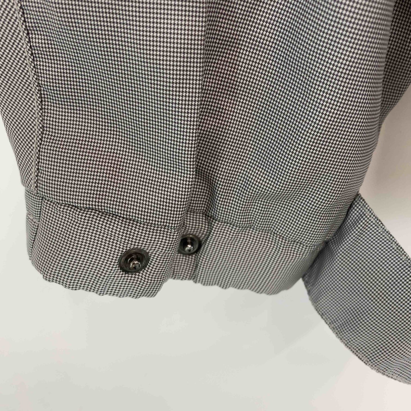 23区 ニジュウサンク メンズ ナイロンジャケット グレー 千鳥格子