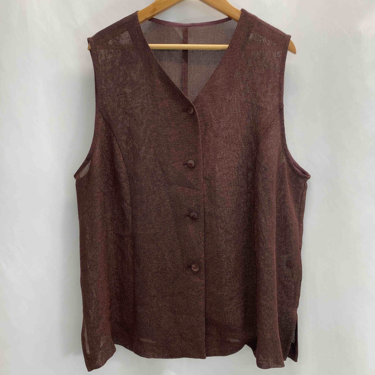 VINVERT  レディース ベスト/ジレ ブラウン tk