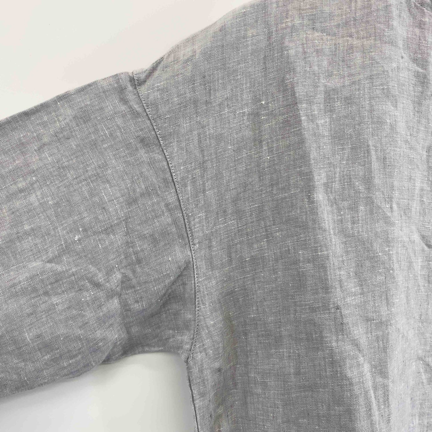 無印良品 レディース 半袖　ロングワンピース　麻100％　グレー