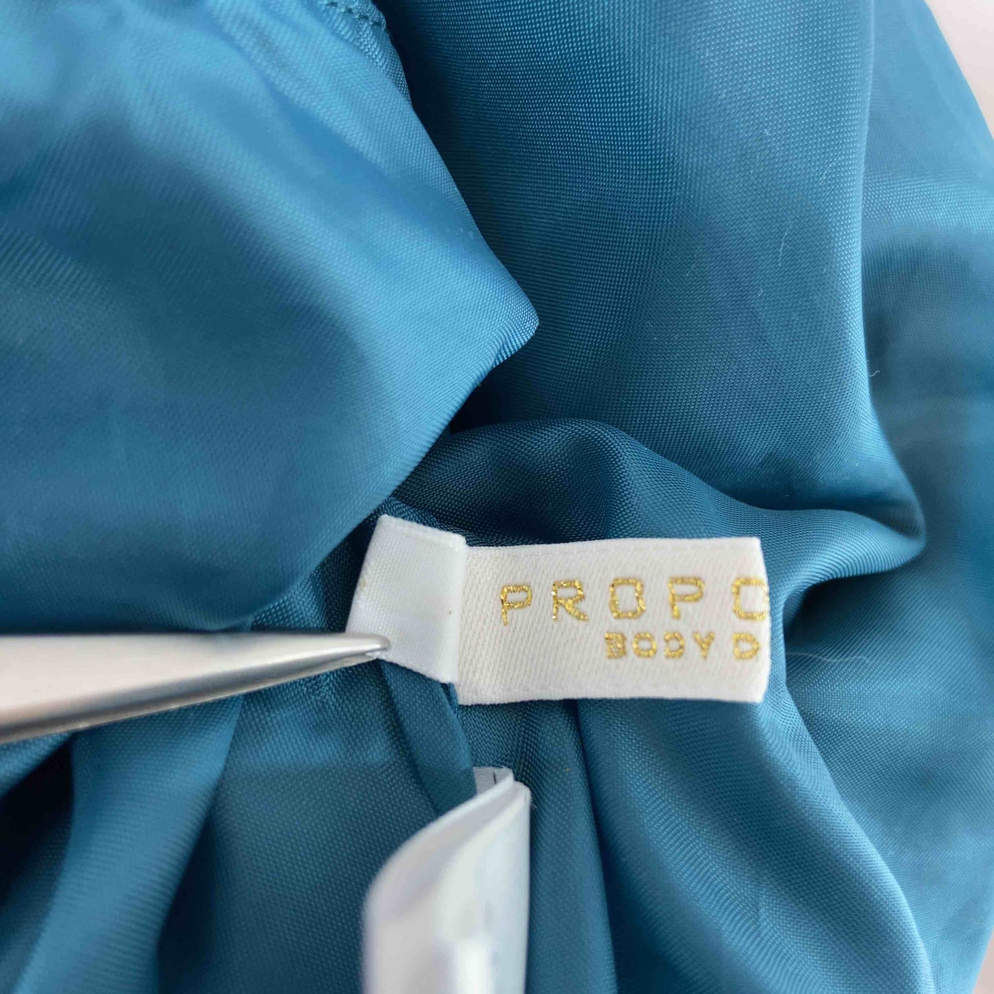 プロポーションボディドレッシング　PROPORTION　グリーン　緑　サイズ1　フェイクボタン付き　フレア　裏地付き　レディース ひざ丈スカート