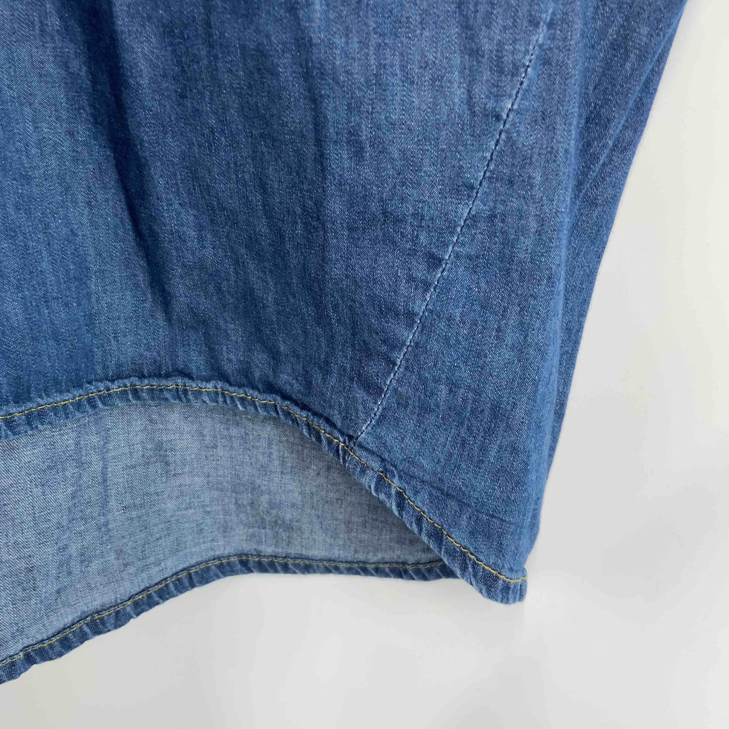 レディース 半袖シャツ/ブラウス デニムシャツ ブルー