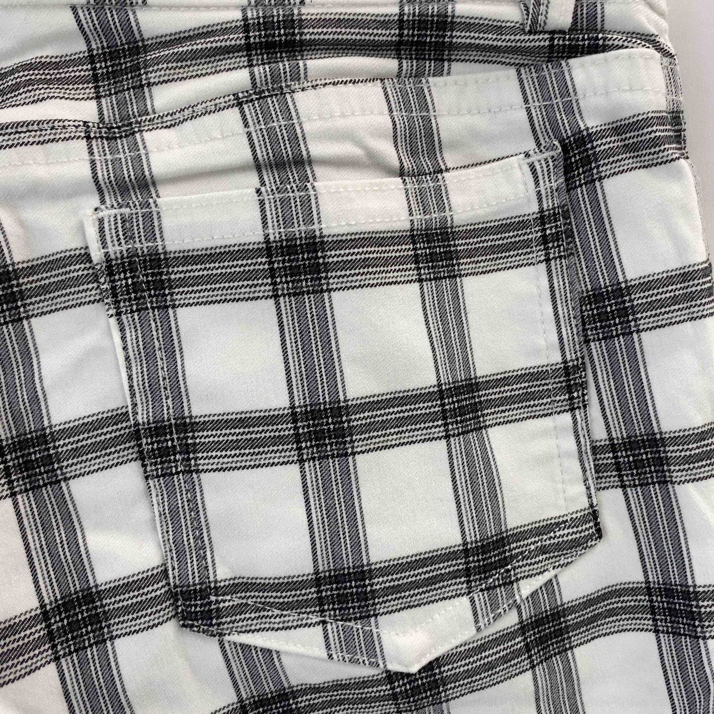 日本織物中央卸商業組合連合会 レディース カジュアルパンツ 白x黒 tk