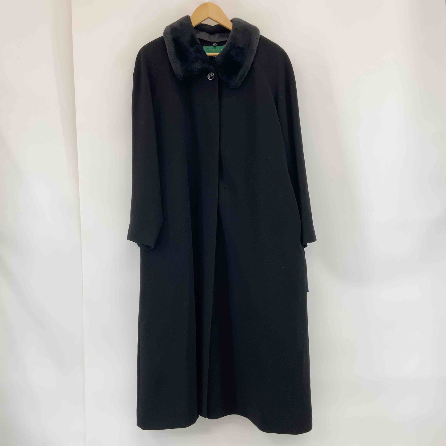 東京ソワール レディース ステンカラーコート 襟ファー取り外し可 インナー取り外し可 ブラック