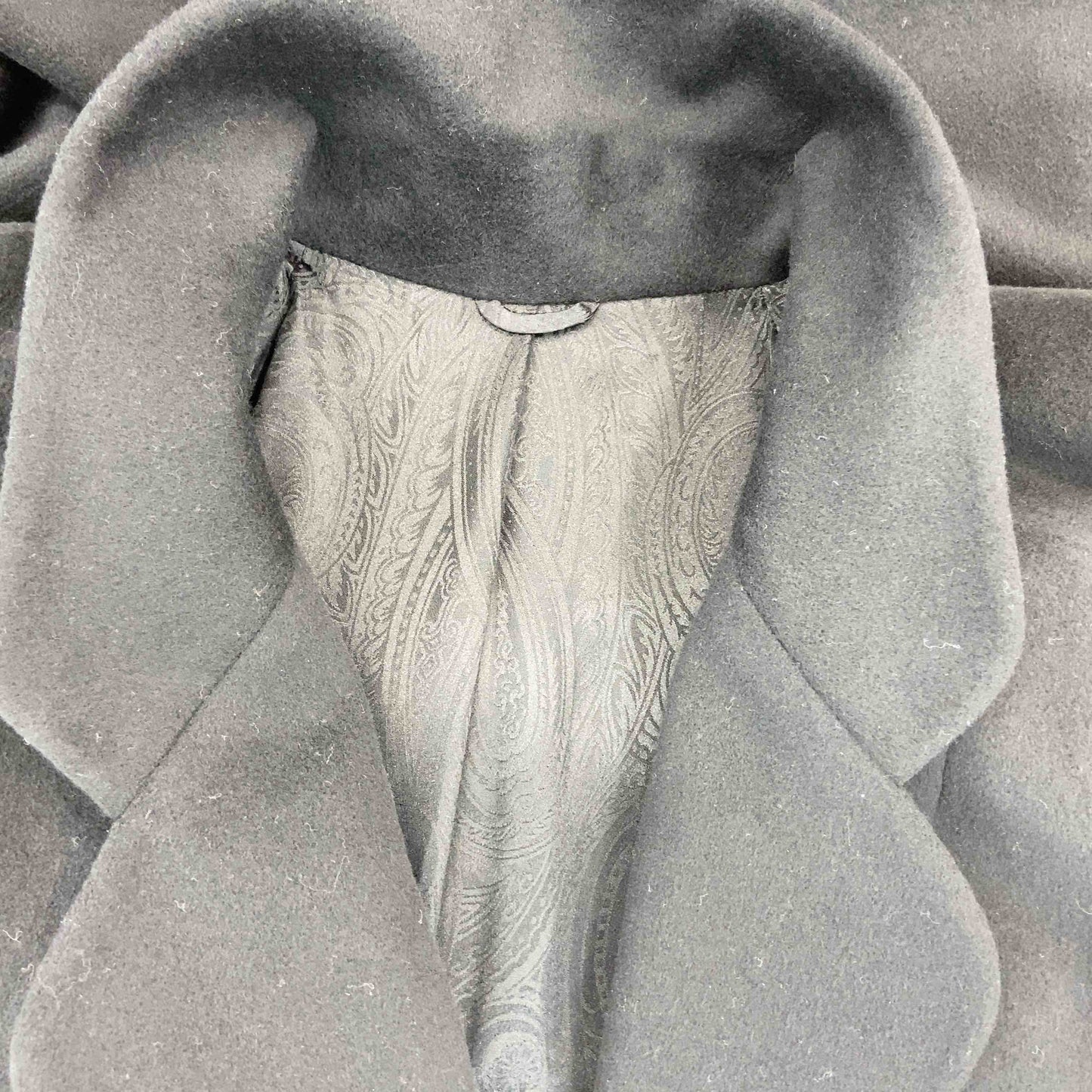 レディース チェスターコート カシミヤ ブラック