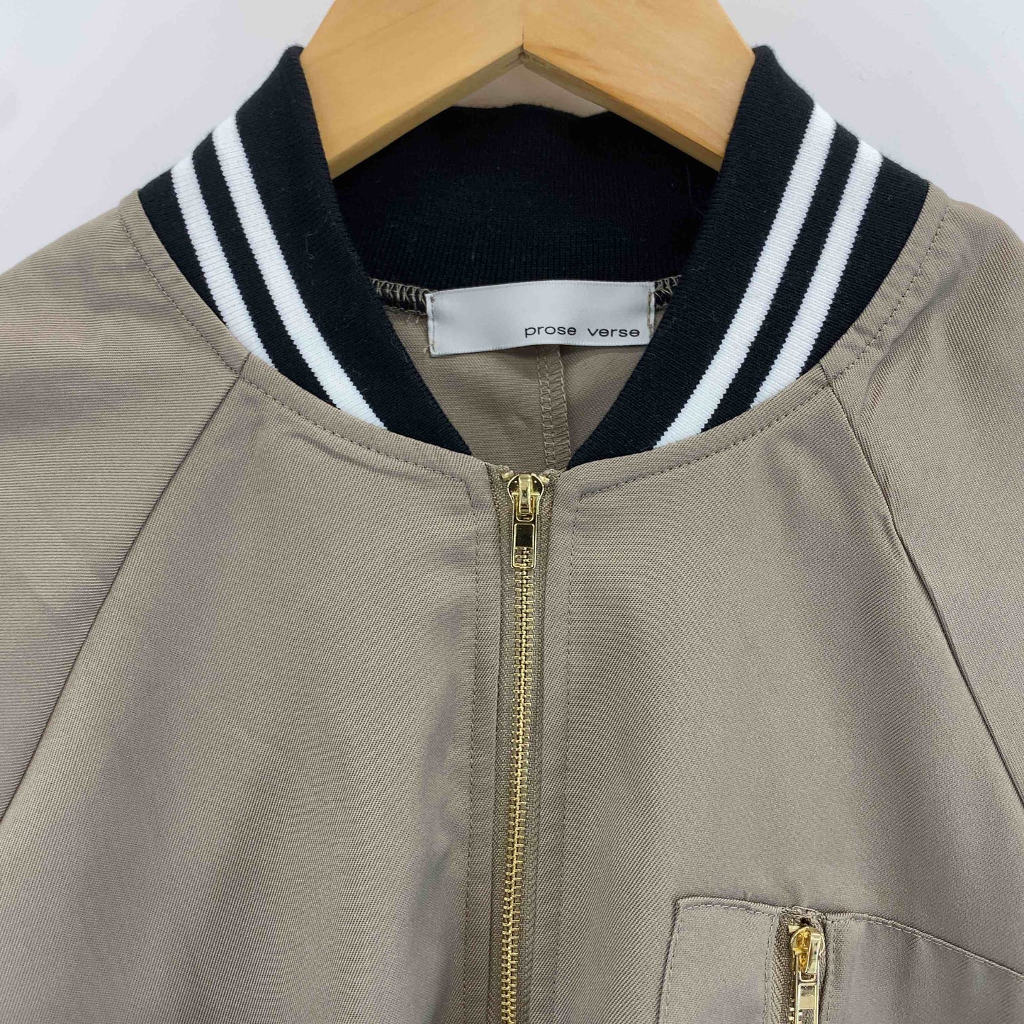 prose verse プロズヴェール カーキ シンプル ロング レディース スタジャン